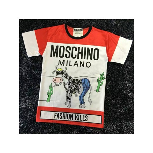 [Moschino] 모스키노 카우 프린팅 반팔 티셔츠