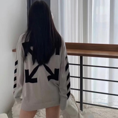 [Off-White] 오프화이트 남/여 로고 양모 니트 20092138