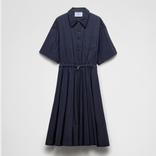 [Prada] 프라다 Short-sleeved technical pongé dress 230731_16NA_F0008_S_OOO