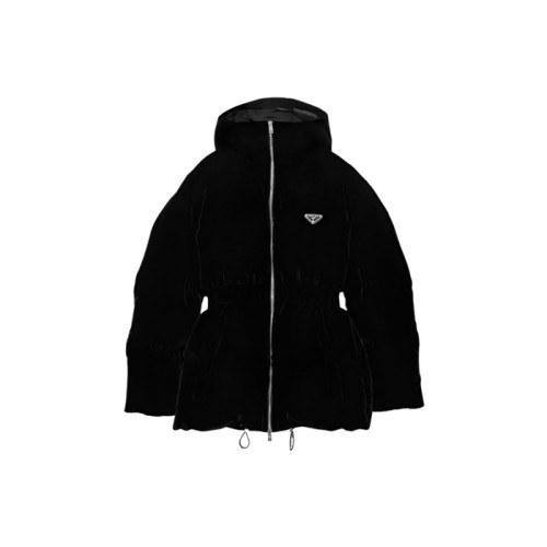 [Prada] 프라다 벨벳 다운 재킷 블랙 292214 16AB F002 S 000