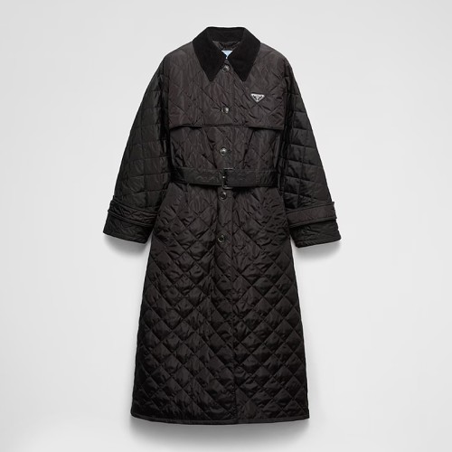 [Prada] 프라다 라이트웨이트 리나일론 퀼팅 트렌치 코트 29D173_1WQ9_F0002_S_OOO
