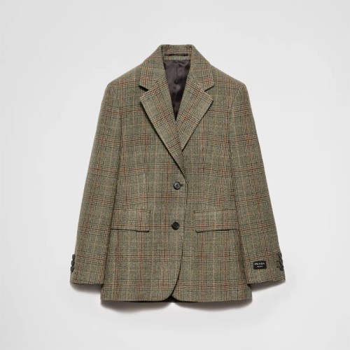 [Prada] 프라다 Single-breasted Prince of Wales checked jacket P524OE_15EX_F0161_S_232