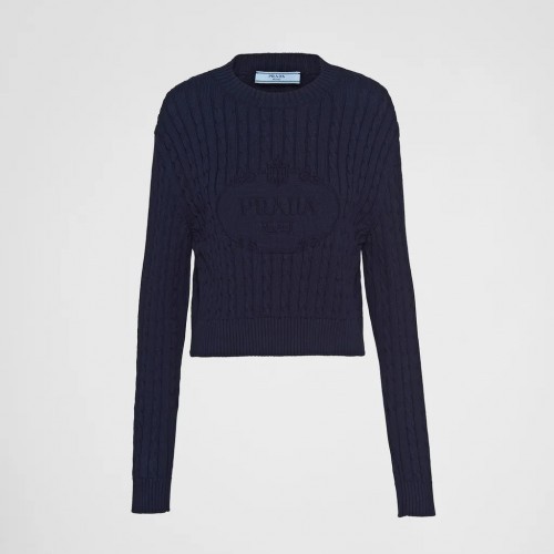 [Prada] 프라다 코튼 크루넥 여성 스웨터 24A2S_1ZHP_F0008_S_232