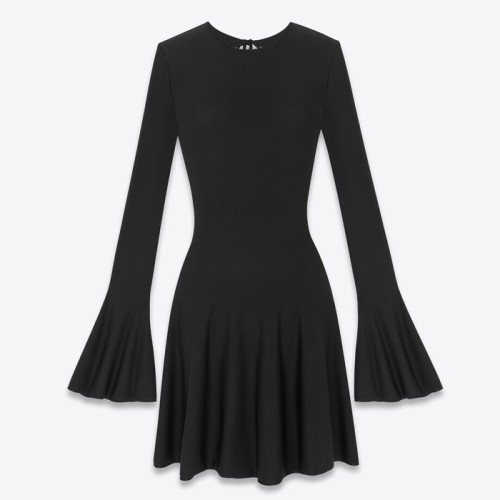 [Saint Laurent] 생로랑 비스코스 소재의 스케이터 드레스 23072034