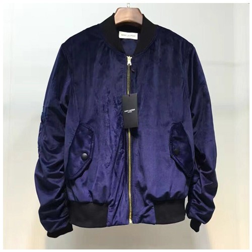 [Saint Laurent] 생로랑 네이비 벨벳 자켓