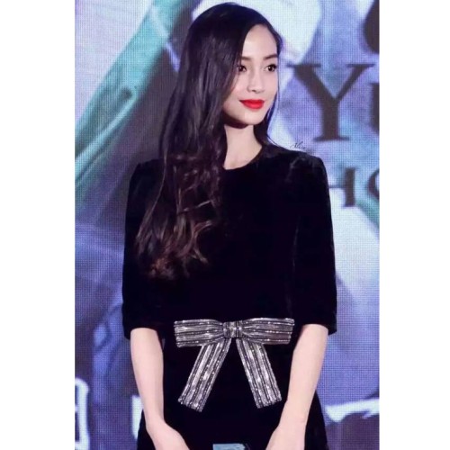 [Saint Laurent] 생로랑 벨벳 블랙원피스 (안젤라베이비 착용상품)