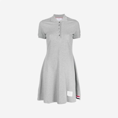 [Thom Browne] 톰브라운 피케 립 거싯 테니스 드레스 라이트 그레이 FJD097A-00050-055