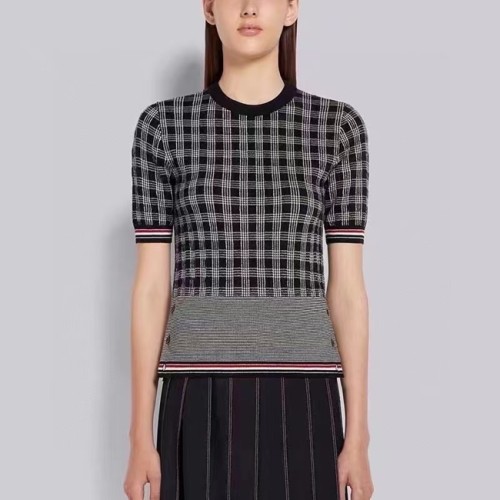 [Thom Browne] 톰브라운 체크 하프 니트 22021566