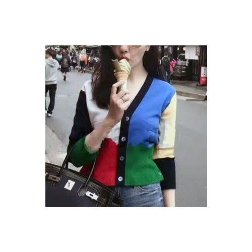 [Thom Browne] 톰브라운 컬러 배색 가디건