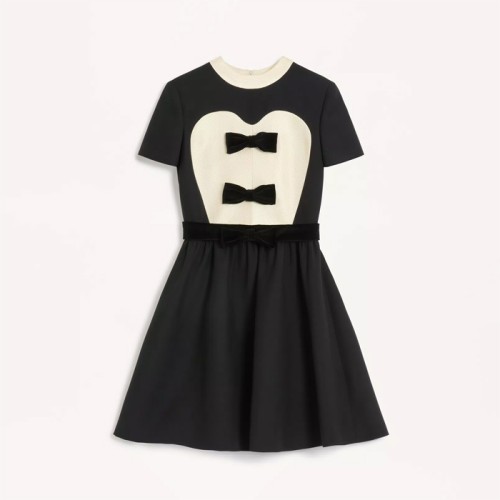 [Valentino] 발렌티노 크레이프 쿠튀르 보우 미니 드레스 6B0VADH51CF_AUY