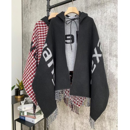 [Alexander Wang] 알렉산더 왕 로고 양모 후드 숄 21011933