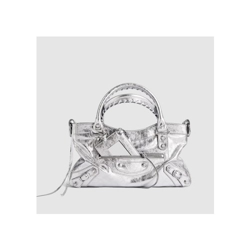 [Balenciaga] 발렌시아가 여성 르 시티 퍼스트 백 실버 8414582AB4V8122