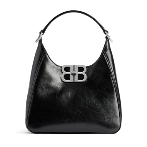 [Balenciaga] 발렌시아가 BB Soft Small Hobo Bag in Black 8019282AAIY1000