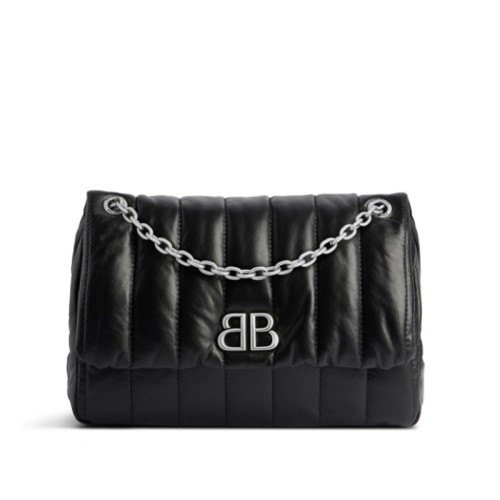 [Balenciaga] 발렌시아가 모나코 미니 퀼티드 백 블랙 7816722AASE1000