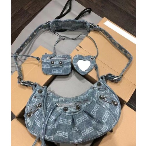 [Balenciaga] 발렌시아가 로고 데님 모터백 22110766