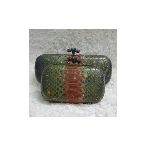 Bottega Veneta 보테가베네타 오렌지블루 비단뱀무늬