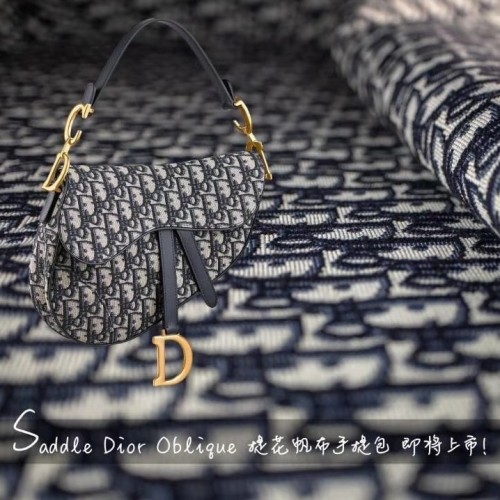 [Dior] 디올 블루 패브릭 새들백 - 특별제작판
