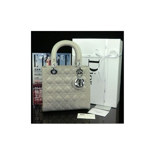 [Dior] 디올  레이디백 [소녀시대 민효린 김태희] 에나멜 화이트