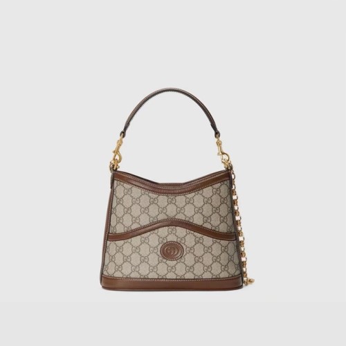 [Gucci] 구찌 인터로킹 G 라지 숄더백 베이지 에보니 696011-92TCG-8563