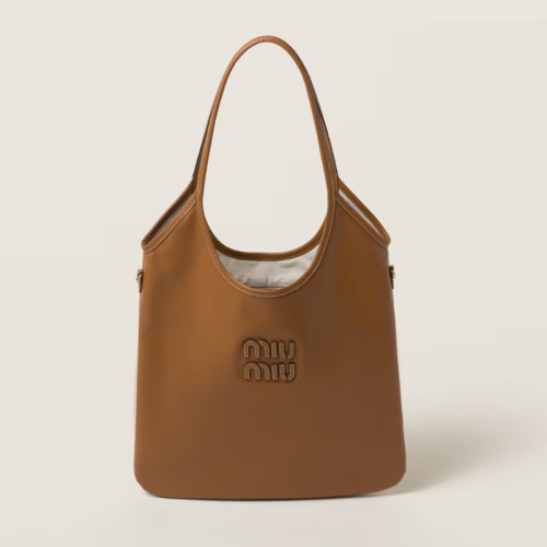 [MiuMiu] 미우미우 가죽 토트백 5BG231_2CRW_F0046_V_MLN