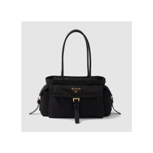 [Prada] 프라다 프라다 익스플로어 미디엄 리나일론 및 가죽 토트백 1BG596