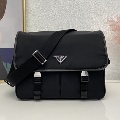 [Prada] 프라다 리나일론 및 사피아노 가죽 숄더백 2VD768