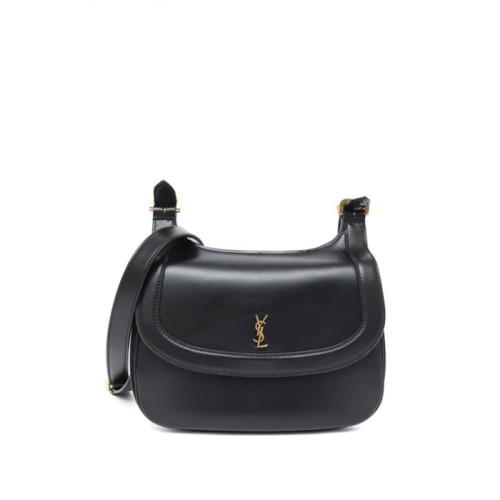 [Saint Laurent] 생로랑 찰리 미디움 스무스 카프레더 숄더백 블랙