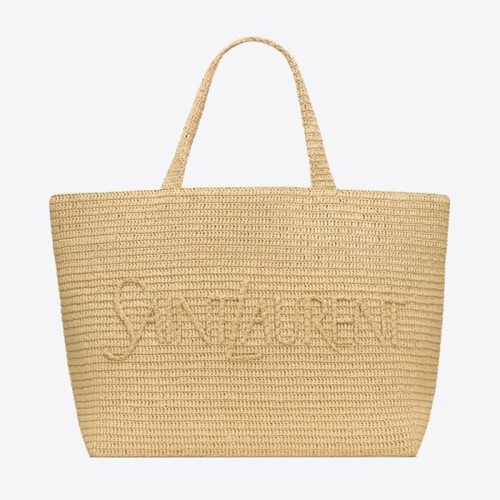 [Saint Laurent] 생로랑 라피아 소재의 생 로랑 토트백 776763GAAEL2063