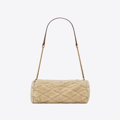 [Saint Laurent] 생로랑 퀼트 처리된 시어링과 스웨이드 소재의 SADE 미니 튜브 백 699703GAAD19587