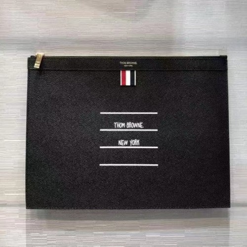 [Thom Browne] 톰브라운 시그니처 로고 클러치 백 22101552