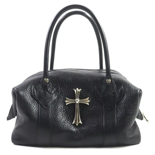 [ChromeHearts] 크롬하츠 Monica Leather Large Cross Dagger Zip Handbag Black rera