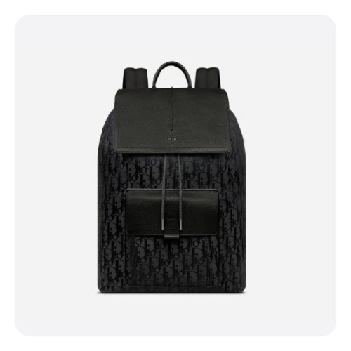 [Dior] 디올 모션 백팩 디올 오블리크 미라쥬 테크니컬 패브릭 & 그레인드 카프스킨 블랙