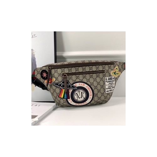 [Gucci] 구찌 쿠리에 GG수프림 자수 벨트 힙색 529711