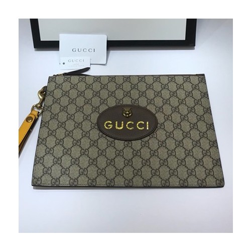 [Gucci] 구찌 수프림 타이거 헤드 남여공용 클러치백 473956