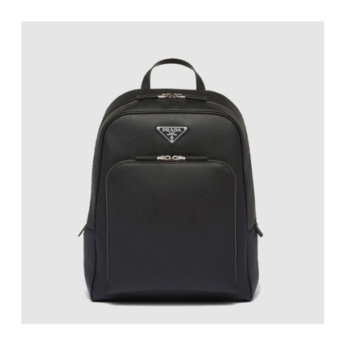 [Prada] 프라다 사피아노 가죽 남성 백팩 블랙 2VZ102