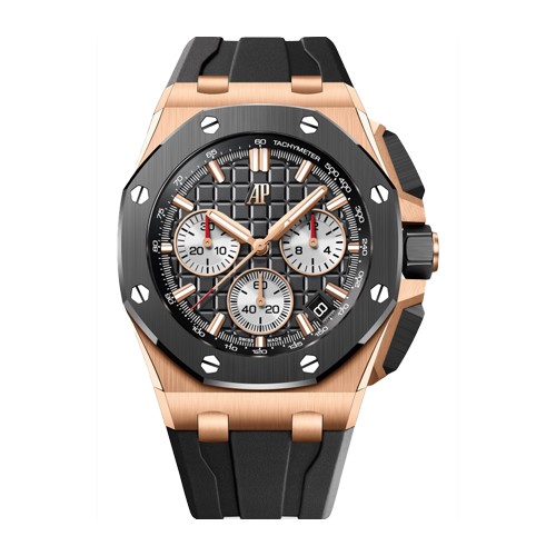 [AUDEMARS PIGUET] 오데마피게 로얄 오크 오프쇼어 셀프와인딩 크로노그래프 43mm 블랙 다이얼 오토매틱 메탈 시계 26420RO.OO.A002CA.01