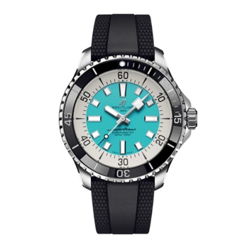 [Breitling] 브라이틀링 슈퍼오션 볼록형 사파이어 크리스탈 오토매틱 러버밴드시계 A17376211L2S1