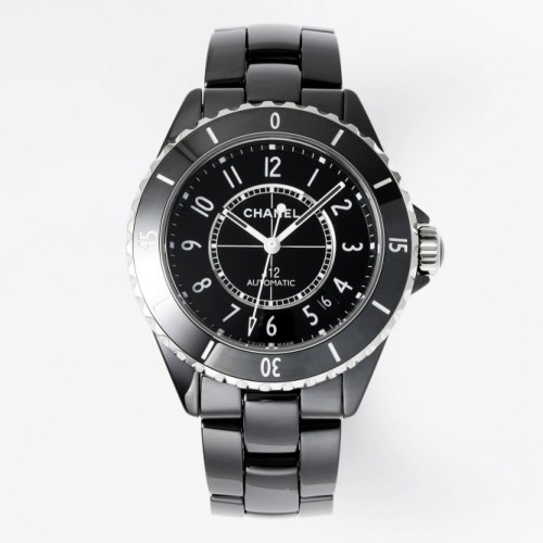 [Chanel] 샤넬 J12 워치 칼리버 38mm 블랙 다이얼 쿼츠 세라믹 스틸 시계 H5699