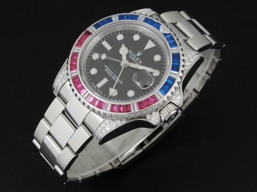 Rolex GMT Master II Diamond Bezel-14