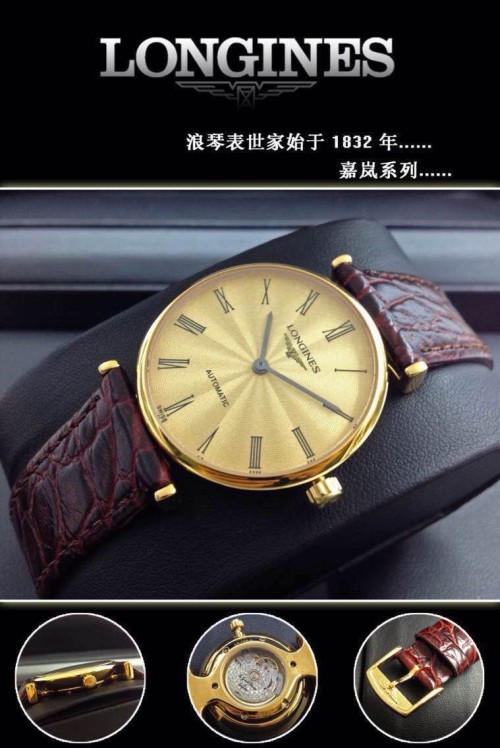 LONGINES (custom급 남성용 Swiss eta Automatic Movment,Sapphire Glass,Italy Leather Band)