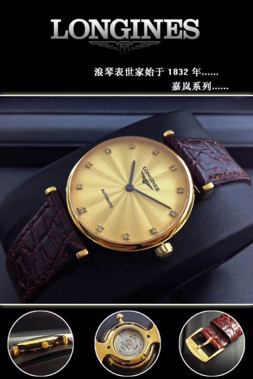 LONGINES (custom급 남성용 Swiss eta Automatic Movment,Sapphire Glass,Italy Leather Band)