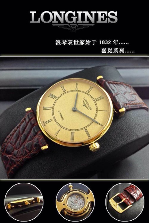 LONGINES (custom급 남성용 Swiss eta Automatic Movment,Sapphire Glass,Italy Leather Band)