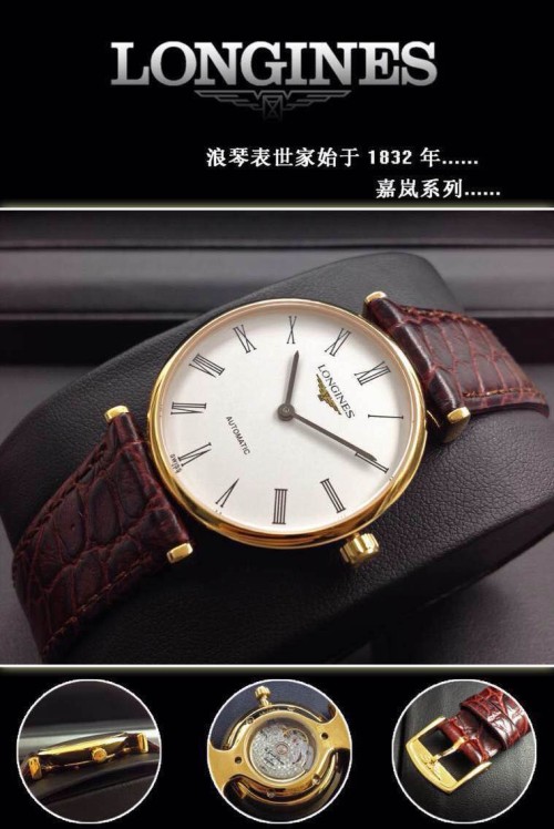 LONGINES (custom급 남성용 Swiss eta Automatic Movment,Sapphire Glass,Italy Leather Band)