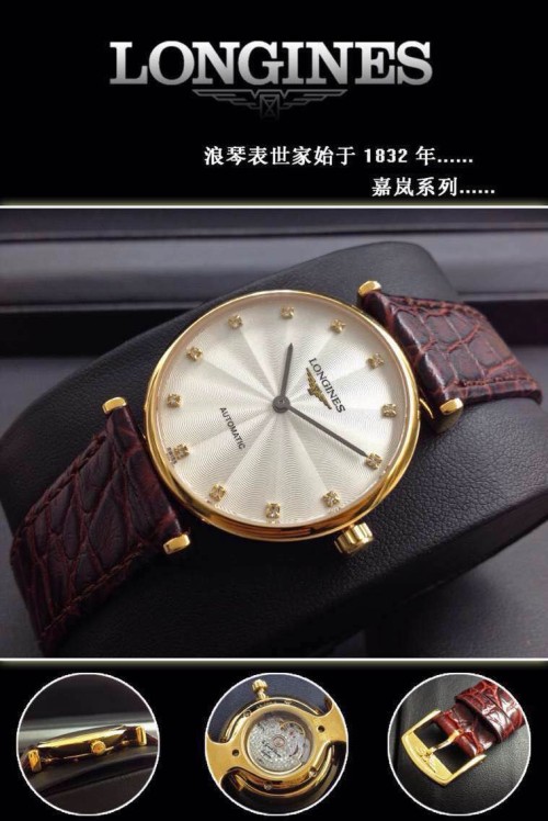 LONGINES (custom급 남성용 Swiss eta Automatic Movment,Sapphire Glass,Italy Leather Band)
