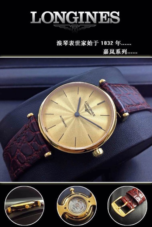 LONGINES (custom급 남성용 Swiss eta Automatic Movment,Sapphire Glass,Italy Leather Band)