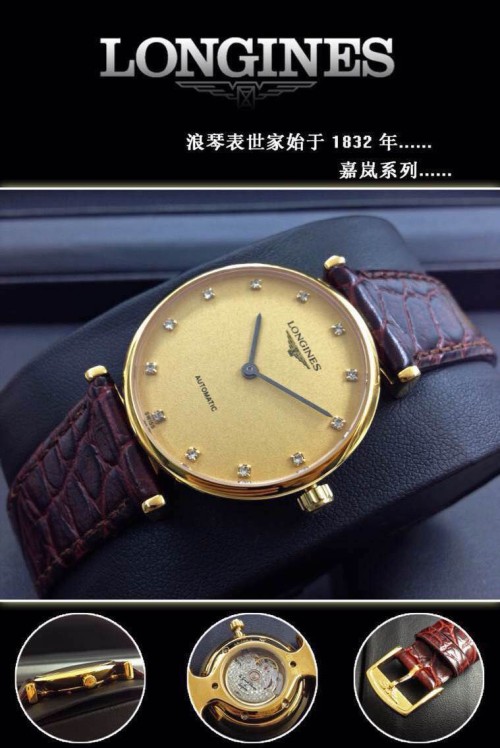 LONGINES (custom급 남성용 Swiss eta Automatic Movment,Sapphire Glass,Italy Leather Band)