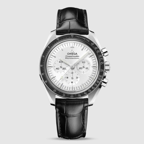 [OMEGA] 오메가 스피드마스터 42mm 화이트 다이얼 오토매틱 가죽 시계 310.63.42.50.02.001