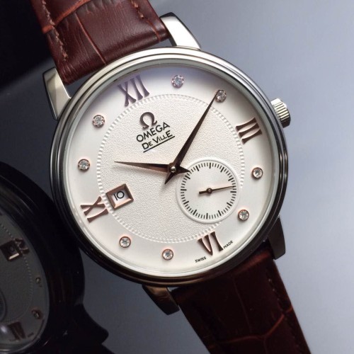 OMEGA (custom급 남성용 Swiss eta Automatic Movment,Sapphire Glass,Italy Leather Band)