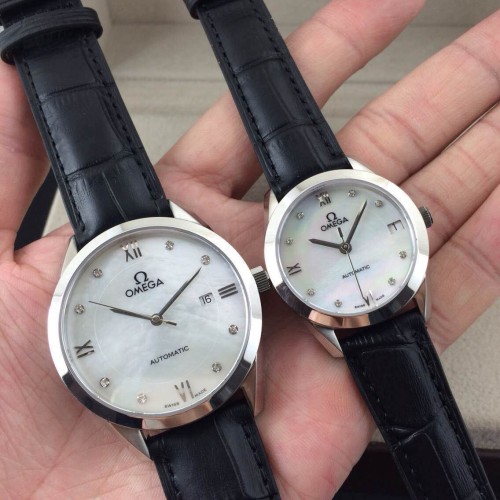 OMEGA (custom급 커플용 Swiss eta Automatic Movment,Sapphire Glass,Stainless Steel Band)