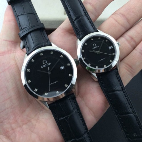 OMEGA (custom급 커플용 Swiss eta Automatic Movment,Sapphire Glass,Stainless Steel Band)